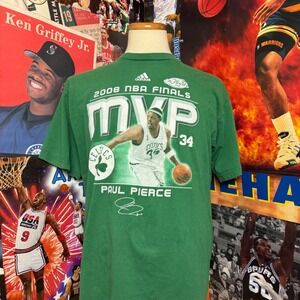 Boston Celtics Paul Pierce 2008 NBA Finals MVP NBA‎ Basketball T-Shirt Sz Large